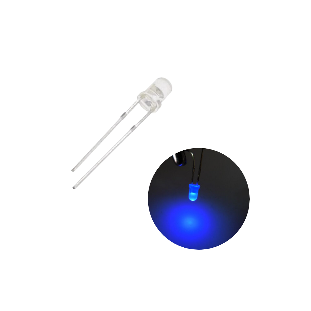 LED ULTRABRILLANTES COLOR AZUL  DE 5MM THT